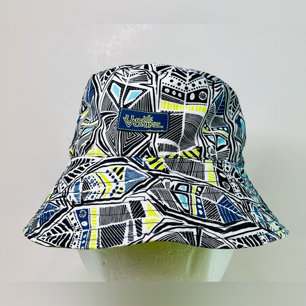 UV Skinz Beach Pool Bucket Hat UV Protect Blue Green Reversible 12-18 Months